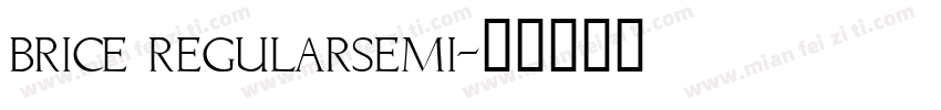 brice regularsemi字体转换